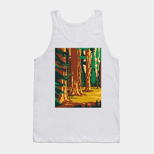 Sequoia and Kings Canyon National Park in Sierra Nevada California United States WPA Poster Art Tank Top by patrimonio